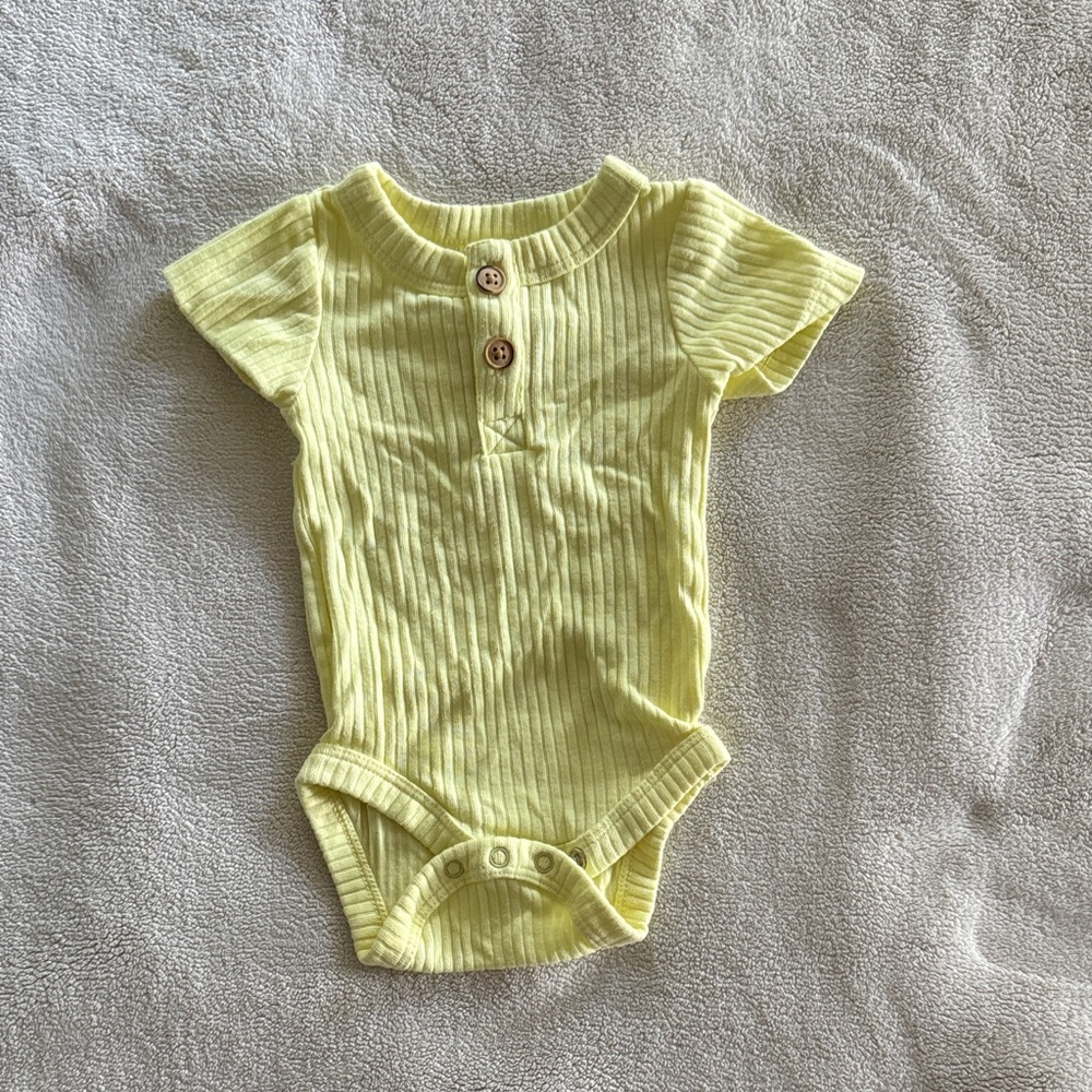 Cat & Jack Light Yellow Ribbed Bodysuit